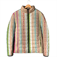 Nigerian Aso Oke African Ethnic Stripes Padded Jacket