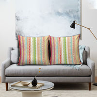 Nigerian Aso Oke African Ethnic Stripes Pillow Cover