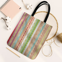 Nigerian Aso Oke African Ethnic Stripes Tote Bag