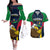 Namibia Rugby Couples Matching Off The Shoulder Long Sleeve Dress and Hawaiian Shirt World Cup 2023 Eagle Mascot Come On Welwitschias LT9 - Wonder Print Shop