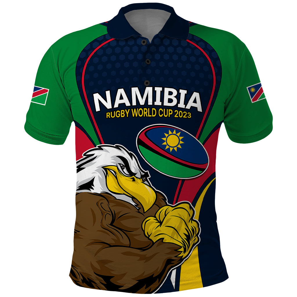 Namibia Rugby Polo Shirt World Cup 2023 Eagle Mascot Come On Welwitschias - Wonder Print Shop