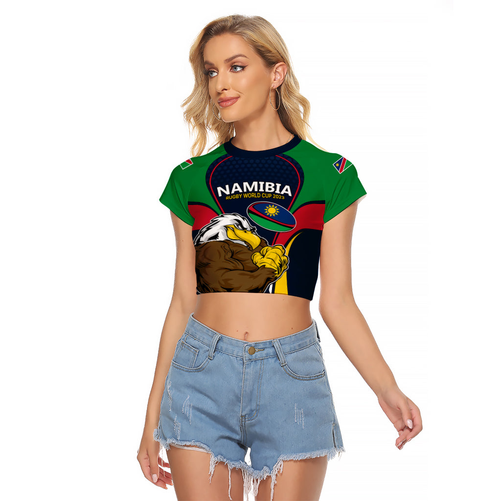 Namibia Rugby Raglan Cropped T Shirt World Cup 2023 Eagle Mascot Come On Welwitschias - Wonder Print Shop