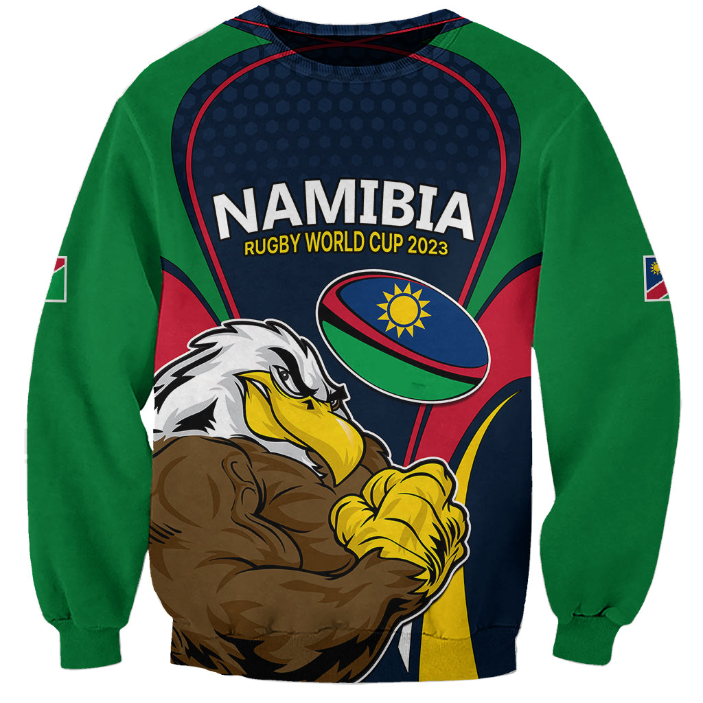 Namibia Rugby Sweatshirt World Cup 2023 Eagle Mascot Come On Welwitschias - Wonder Print Shop