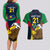 Custom Namibia Rugby Couples Matching Long Sleeve Bodycon Dress and Hawaiian Shirt World Cup 2023 Eagle Mascot Come On Welwitschias LT9 - Wonder Print Shop