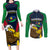 Custom Namibia Rugby Couples Matching Long Sleeve Bodycon Dress and Long Sleeve Button Shirts World Cup 2023 Eagle Mascot Come On Welwitschias LT9 - Wonder Print Shop