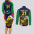 Custom Namibia Rugby Couples Matching Long Sleeve Bodycon Dress and Long Sleeve Button Shirts World Cup 2023 Eagle Mascot Come On Welwitschias LT9 - Wonder Print Shop