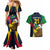 Custom Namibia Rugby Couples Matching Mermaid Dress and Hawaiian Shirt World Cup 2023 Eagle Mascot Come On Welwitschias LT9 - Wonder Print Shop