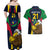 Custom Namibia Rugby Couples Matching Off Shoulder Maxi Dress and Hawaiian Shirt World Cup 2023 Eagle Mascot Come On Welwitschias LT9 - Wonder Print Shop