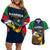 Custom Namibia Rugby Couples Matching Off Shoulder Short Dress and Hawaiian Shirt World Cup 2023 Eagle Mascot Come On Welwitschias LT9 - Wonder Print Shop