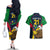 Custom Namibia Rugby Couples Matching Off The Shoulder Long Sleeve Dress and Hawaiian Shirt World Cup 2023 Eagle Mascot Come On Welwitschias LT9 - Wonder Print Shop