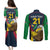 Custom Namibia Rugby Couples Matching Puletasi Dress and Long Sleeve Button Shirts World Cup 2023 Eagle Mascot Come On Welwitschias LT9 - Wonder Print Shop