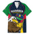 Custom Namibia Rugby Family Matching Long Sleeve Bodycon Dress and Hawaiian Shirt World Cup 2023 Eagle Mascot Come On Welwitschias LT9 - Wonder Print Shop