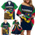 Custom Namibia Rugby Family Matching Off Shoulder Short Dress and Hawaiian Shirt World Cup 2023 Eagle Mascot Come On Welwitschias LT9 - Wonder Print Shop