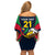 Custom Namibia Rugby Family Matching Off Shoulder Short Dress and Hawaiian Shirt World Cup 2023 Eagle Mascot Come On Welwitschias LT9 - Wonder Print Shop