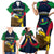 Custom Namibia Rugby Family Matching Short Sleeve Bodycon Dress and Hawaiian Shirt World Cup 2023 Eagle Mascot Come On Welwitschias - Wonder Print Shop