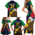 Custom Namibia Rugby Family Matching Short Sleeve Bodycon Dress and Hawaiian Shirt World Cup 2023 Eagle Mascot Come On Welwitschias - Wonder Print Shop