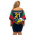 Custom Namibia Rugby Off Shoulder Short Dress World Cup 2023 Eagle Mascot Come On Welwitschias - Wonder Print Shop