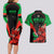 Wales Rugby Couples Matching Long Sleeve Bodycon Dress and Hawaiian Shirt World Cup 2023 Dragon Mascot Come On Cymru LT9 - Wonder Print Shop