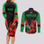 Wales Rugby Couples Matching Long Sleeve Bodycon Dress and Long Sleeve Button Shirts World Cup 2023 Dragon Mascot Come On Cymru LT9 - Wonder Print Shop