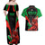 Wales Rugby Couples Matching Off Shoulder Maxi Dress and Hawaiian Shirt World Cup 2023 Dragon Mascot Come On Cymru LT9 - Wonder Print Shop