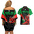 Wales Rugby Couples Matching Off Shoulder Short Dress and Hawaiian Shirt World Cup 2023 Dragon Mascot Come On Cymru LT9 - Wonder Print Shop