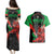 Wales Rugby Couples Matching Puletasi Dress and Hawaiian Shirt World Cup 2023 Dragon Mascot Come On Cymru LT9 - Wonder Print Shop