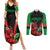 Wales Rugby Couples Matching Summer Maxi Dress and Long Sleeve Button Shirts World Cup 2023 Dragon Mascot Come On Cymru LT9 - Wonder Print Shop