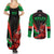 Wales Rugby Couples Matching Summer Maxi Dress and Long Sleeve Button Shirts World Cup 2023 Dragon Mascot Come On Cymru LT9 - Wonder Print Shop