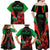 Wales Rugby Family Matching Off Shoulder Long Sleeve Dress and Hawaiian Shirt World Cup 2023 Dragon Mascot Come On Cymru - Wonder Print Shop