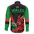 Wales Rugby Family Matching Off Shoulder Long Sleeve Dress and Hawaiian Shirt World Cup 2023 Dragon Mascot Come On Cymru - Wonder Print Shop