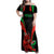 Wales Rugby Family Matching Off Shoulder Maxi Dress and Hawaiian Shirt World Cup 2023 Dragon Mascot Come On Cymru LT9 - Wonder Print Shop