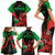 Wales Rugby Family Matching Short Sleeve Bodycon Dress and Hawaiian Shirt World Cup 2023 Dragon Mascot Come On Cymru - Wonder Print Shop