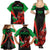 Wales Rugby Family Matching Summer Maxi Dress and Hawaiian Shirt World Cup 2023 Dragon Mascot Come On Cymru - Wonder Print Shop