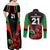 Custom Wales Rugby Couples Matching Off Shoulder Maxi Dress and Long Sleeve Button Shirts World Cup 2023 Dragon Mascot Come On Cymru LT9 - Wonder Print Shop