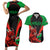 Custom Wales Rugby Couples Matching Short Sleeve Bodycon Dress and Hawaiian Shirt World Cup 2023 Dragon Mascot Come On Cymru LT9 - Wonder Print Shop