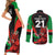 Custom Wales Rugby Couples Matching Short Sleeve Bodycon Dress and Long Sleeve Button Shirts World Cup 2023 Dragon Mascot Come On Cymru LT9 - Wonder Print Shop