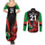 Custom Wales Rugby Couples Matching Summer Maxi Dress and Long Sleeve Button Shirts World Cup 2023 Dragon Mascot Come On Cymru LT9 - Wonder Print Shop