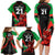 Custom Wales Rugby Family Matching Long Sleeve Bodycon Dress and Hawaiian Shirt World Cup 2023 Dragon Mascot Come On Cymru LT9 - Wonder Print Shop