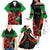 Custom Wales Rugby Family Matching Off Shoulder Long Sleeve Dress and Hawaiian Shirt World Cup 2023 Dragon Mascot Come On Cymru - Wonder Print Shop