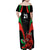 Custom Wales Rugby Family Matching Off Shoulder Maxi Dress and Hawaiian Shirt World Cup 2023 Dragon Mascot Come On Cymru LT9 - Wonder Print Shop