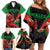 Custom Wales Rugby Family Matching Off Shoulder Short Dress and Hawaiian Shirt World Cup 2023 Dragon Mascot Come On Cymru LT9 - Wonder Print Shop