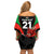 Custom Wales Rugby Family Matching Off Shoulder Short Dress and Hawaiian Shirt World Cup 2023 Dragon Mascot Come On Cymru LT9 - Wonder Print Shop