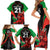 Custom Wales Rugby Family Matching Short Sleeve Bodycon Dress and Hawaiian Shirt World Cup 2023 Dragon Mascot Come On Cymru - Wonder Print Shop