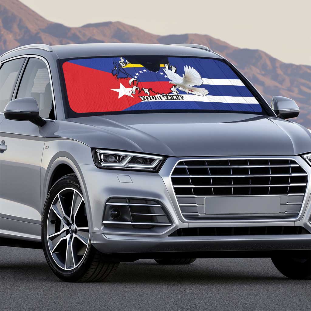 Personalized Cuba Venezuela Auto Sun Shade Fuerza Y Esperanza - Wonder Print Shop