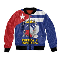 Personalized Cuba Venezuela Bomber Jacket Fuerza Y Esperanza - Wonder Print Shop