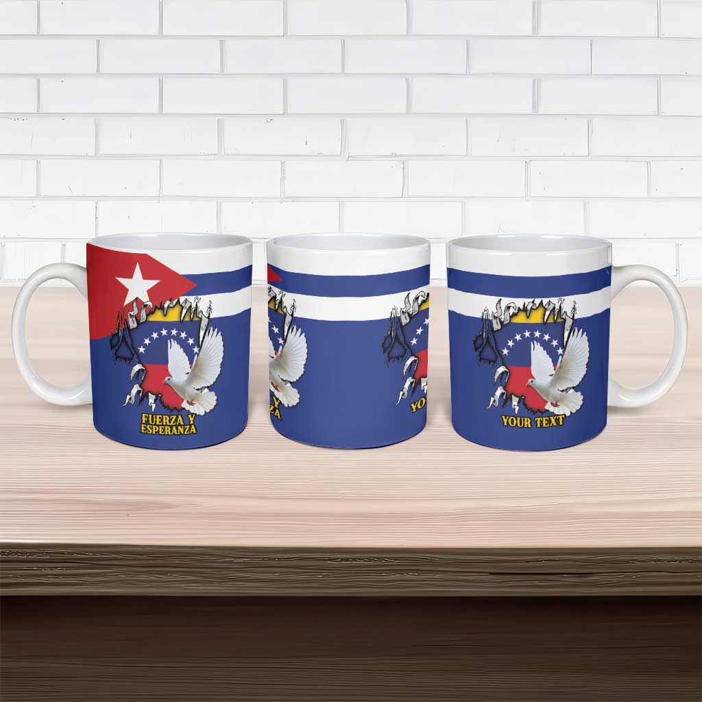 Personalized Cuba Venezuela Ceramic Mug Fuerza Y Esperanza - Wonder Print Shop
