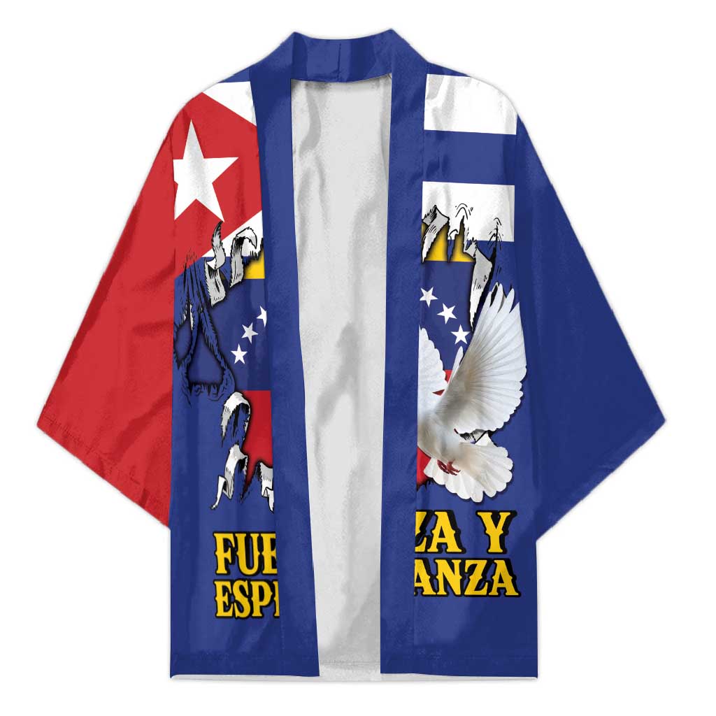 Personalized Cuba Venezuela Kimono Fuerza Y Esperanza - Wonder Print Shop