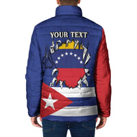 Personalized Cuba Venezuela Padded Jacket Fuerza Y Esperanza - Wonder Print Shop