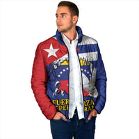 Personalized Cuba Venezuela Padded Jacket Fuerza Y Esperanza - Wonder Print Shop