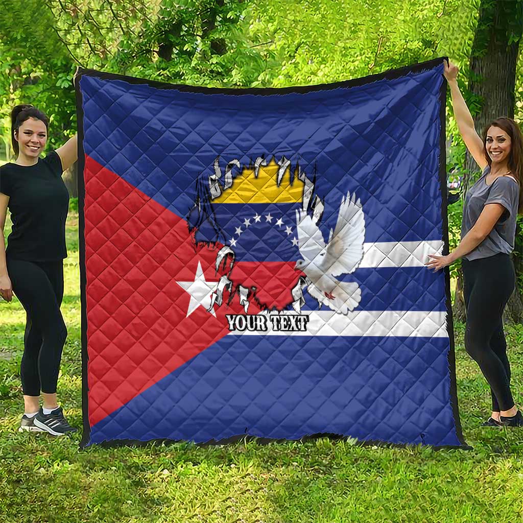 Personalized Cuba Venezuela Quilt Fuerza Y Esperanza - Wonder Print Shop